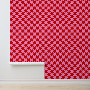 DIY-Farben Kreis im Quadrat #2 Rot Heißrosa Tapete