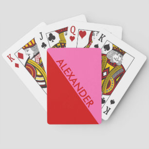 DIY Farben, Roter Hintergrund Hot Pink Farbfeld S Spielkarten