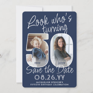 DIY-Farben • Schau mal, wer 50 Geburtstagsfeier 2 Save The Date