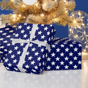 DIY Farben Sterne Groß SV Blau Weiß Geschenkpapier