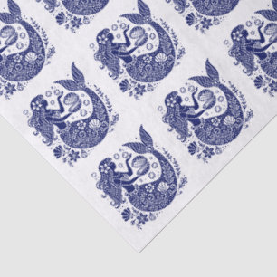 DIY Farben Sultry Mermaid Siren Muschel Blau Seidenpapier