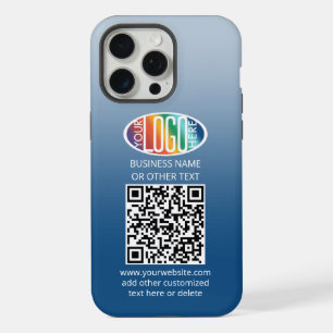 DIY-Farbenverlauf • Firmenlogo & QR-Code iPhone 15 Pro Max Hülle