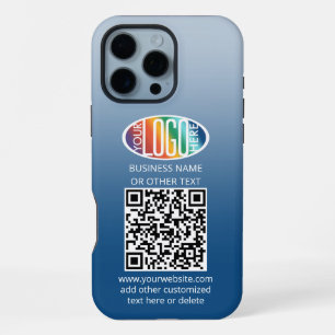 DIY-Farbenverlauf • Firmenlogo & QR-Code iPhone 16 Pro Max Hülle