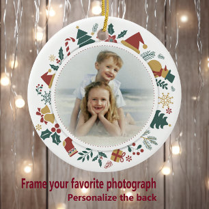 DIY-Foto in Weihnachten Bilder Circle Border Keramik Ornament