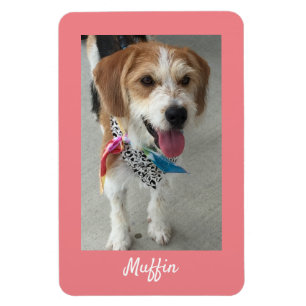 DIY Foto von Haustier oder Kind & Name, Koralle Magnet