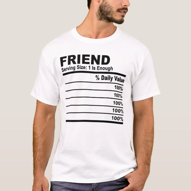 DIY Friend Nutrition Fakten Personalisiert Männer  T-Shirt (Vorderseite)