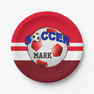 DIY Fußball WÄHLEN IHRE HINTERGRUND-FARBE Pappteller