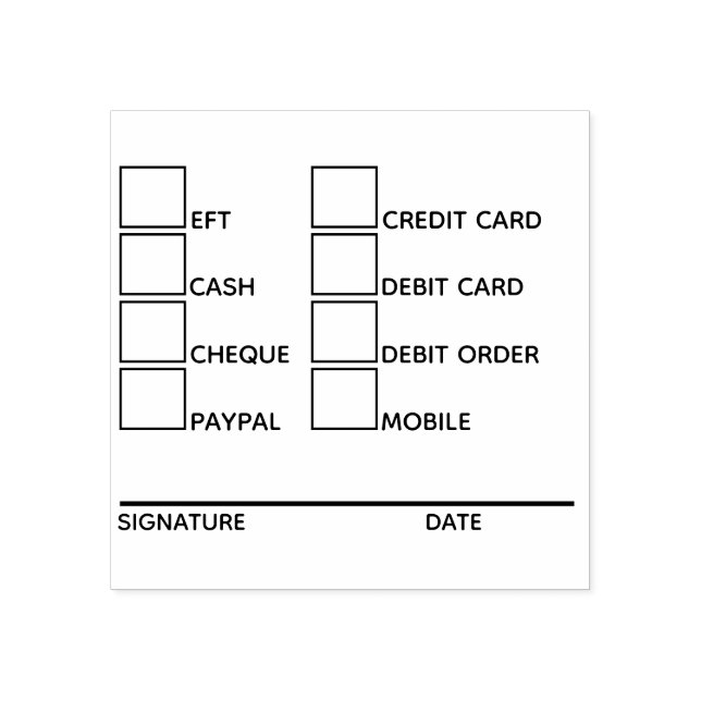 DIY-Geschäftsbankzahlverfahren für 8 Karo Gummistempel (Prägung)