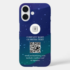 DIY Gradient Business Logo QR Code iphone case