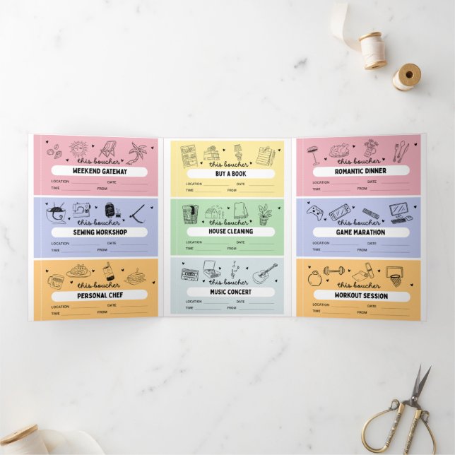 DIY-Gutscheinheft Trifold Karte (Innenseite)