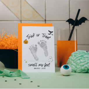 DIY Halloween Footprint Baby's First Newborn Poster
