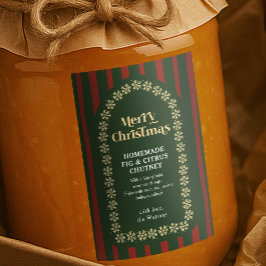 DIY Handmade Weihnachtsgeschenk Rote und Grüne Str Lebensmitteletikett