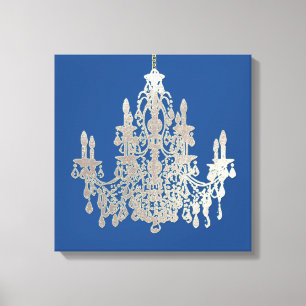 DIY-Hintergrund/Faux-Silber-Kronleuchter Leinwanddruck