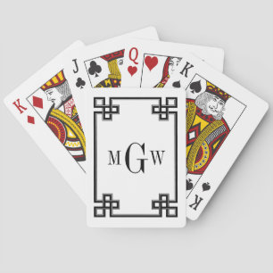DIY Hintergrund Griechischer Schlüssel Fancy Schwa Spielkarten