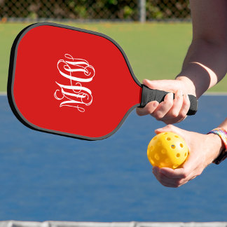 DIY-Hintergrund Rot-Weiß-Griechischer-Schlüssel-Re Pickleball Schläger