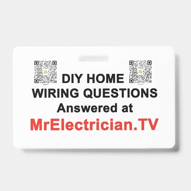 DIY Home Wiring Questions at MrElectrician.TV Ausweis (Vorderseite)