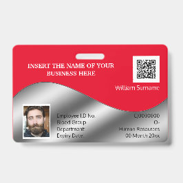 DIY ID card Imitate silber rot | Foto-Logo-Vorlage Ausweis