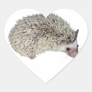 DIY Igel rechts Herz-Aufkleber