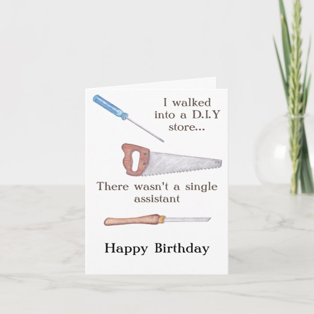 DIY Joke Birthday Card Karte (Vorderseite)