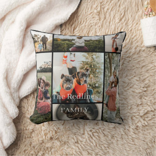 DIY-Kissen mit Familenfoto-Collage auf beiden Seit Kissen