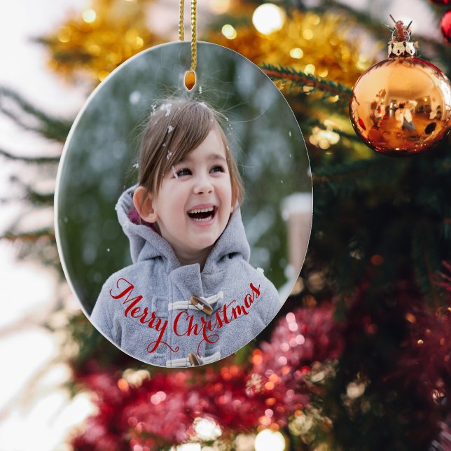 DIY kreieren Sie Ihr eigenes Round Foto Weihnachte Keramik Ornament (DIY Create Your Own Round Photo Holiday Christmas Ceramic Ornament)
