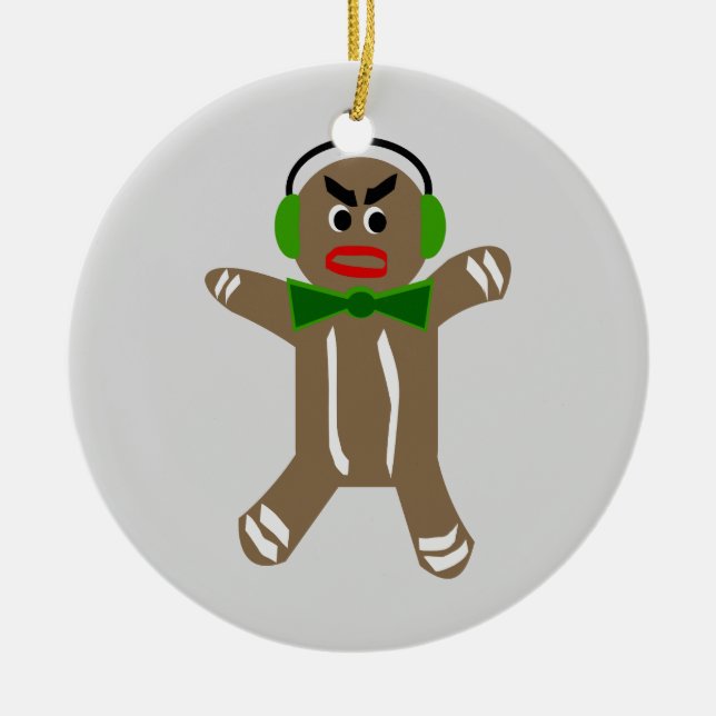 DIY kundenspezifische Weihnachtsverzierung Keramikornament (Vorne)