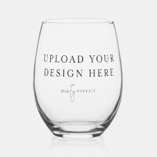 DIY lädt Ihr eigenes, bedrucktes, stemless Wine Gl Weinglas Ohne Stiel