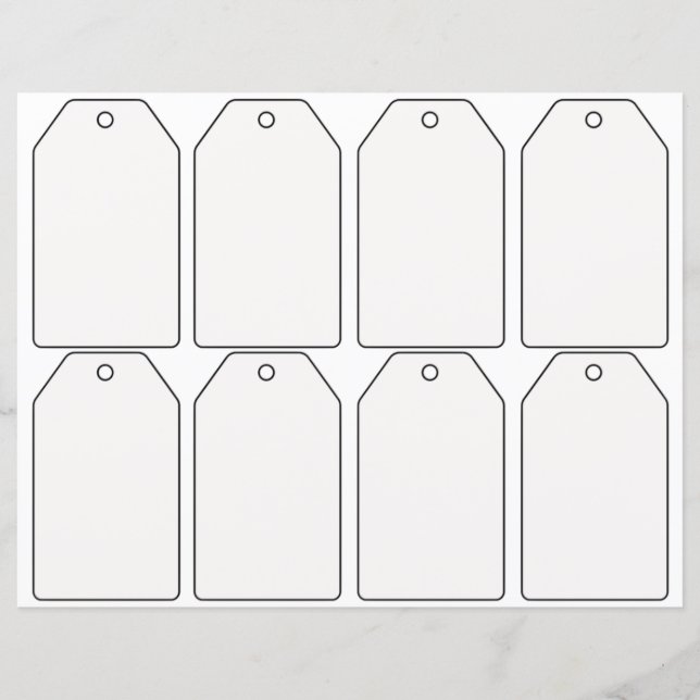 DIY leere Geschenkanhänger (Vorderseite)