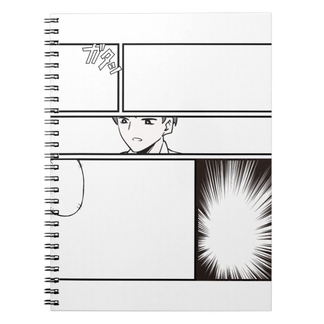  DIY Manga Comic Strip – Blank Panel with Japanes Notizblock (Vorderseite)