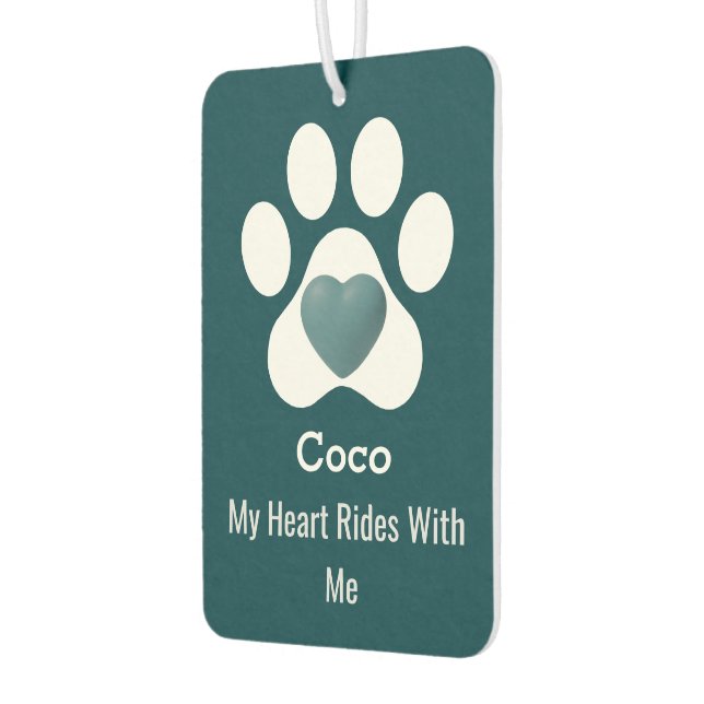 DIY Modern Elegant Dog Paw Heart Funny Pet Lovers Autolufterfrischer (Links)