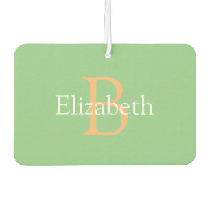 DIY Monogram & Name, Yel oder & White Text auf Sen Autolufterfrischer