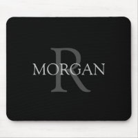 DIY Monogramm und Name, klassisch schwarz mit grau