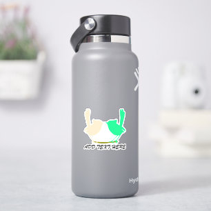 DIY-Nachricht , rosa und grüne Vögel küssen sich a Aufkleber