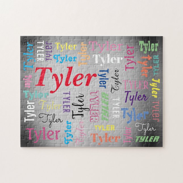 DIY Name Message, Many Styles Colors Brush Steel Puzzle (Horizontal)
