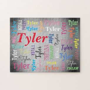 DIY-Name-Nachricht, viele Stile Farben Brush Stahl Puzzle