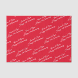 DIY-Namen, Jubiläumsjahr, Weiße Schrift, Rot Seidenpapier