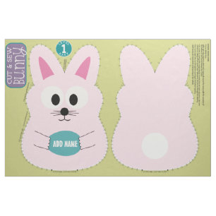 DIY Niedlich Bunny Stuffe Animal Individuelle Name Stoff