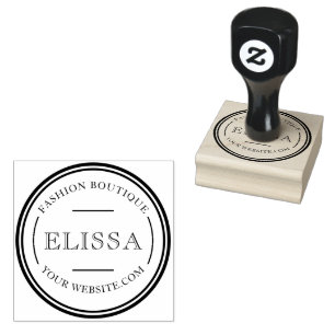 DIY PERSONAL- ODER BUSINESS-LOGO-DESIGN GUMMISTEMPEL