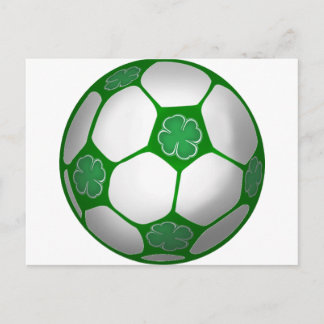 DIY personalisiert St Patrick's Day Clover Footbal Postkarte