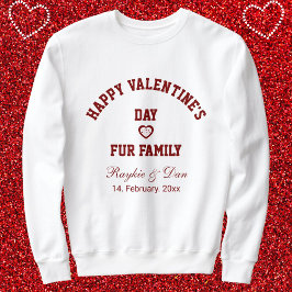 DIY Pet Lovers BFF Valentines Day Gifts Red White Sweatshirt