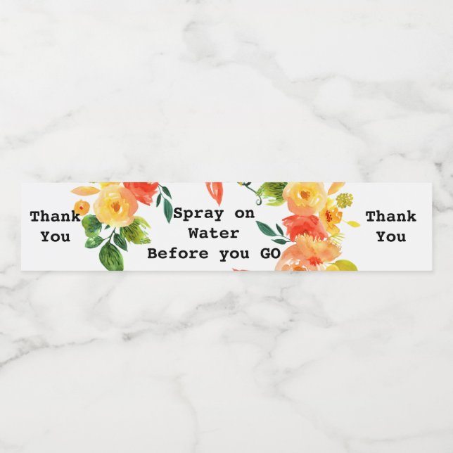 DIY Poo Spray Label Wasserflaschenetikett (Einzelnes Label)