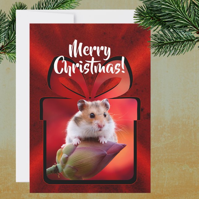 DIY Red Lotus Christmas Feiertagskarte (Von Creator hochgeladen)