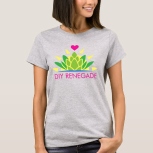 DIY Renegade Happy Lotus Croppe Logo T-Shirt