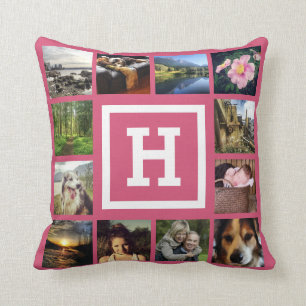 DIY rosa Girly 24 Foto-Gewohnheit Instagram Kissen