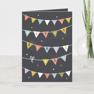 DIY Rustic Chalkboard Birthday Bundline Karte