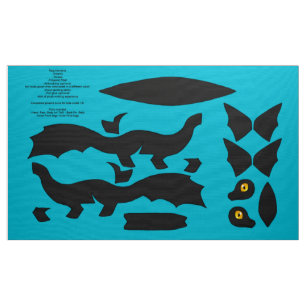 DIY schnitt und näht Koi Drachen Plushie - Stoff