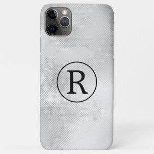 DIY schwarzes Monogramm im Kreis, graues Glas Case-Mate iPhone Hülle