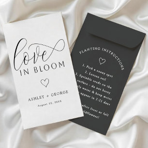 DIY Seed Packet Bevorzugung   Schwarz-Weiß-Wildblu Flyer