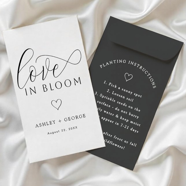 DIY Seed Packet Bevorzugung | Schwarz-Weiß-Wildblu Flyer (Black and White DIY Favor)