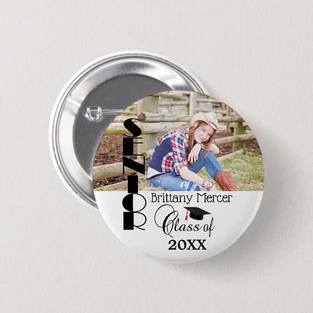 DIY Senior Foto Erinnerungen Button (Vorne & Hinten)